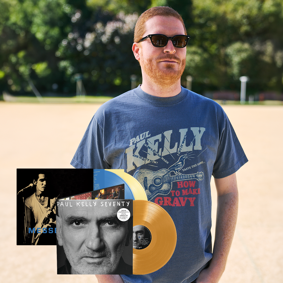 Gossip 40th Anniversary (Blue & Yellow 2LP) + Seventy Deluxe Edition (Gold LP) + Vintage How To Make Gravy T-shirt
